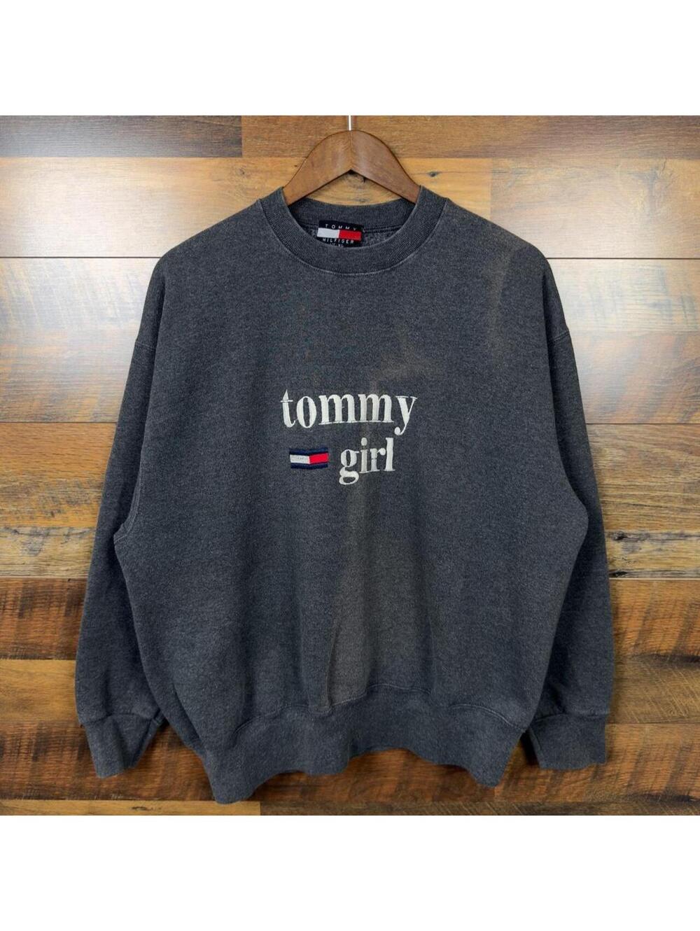 Vintage Tommy Hilfiger Tommy Girl Spellout Crewneck Sweatshirt XL